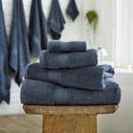 Egyptian Embrace Towels – 550gsm Egyptian Cotton, Fluffy Soft & Highly Absorbent | Hand Towel Pair | Blue