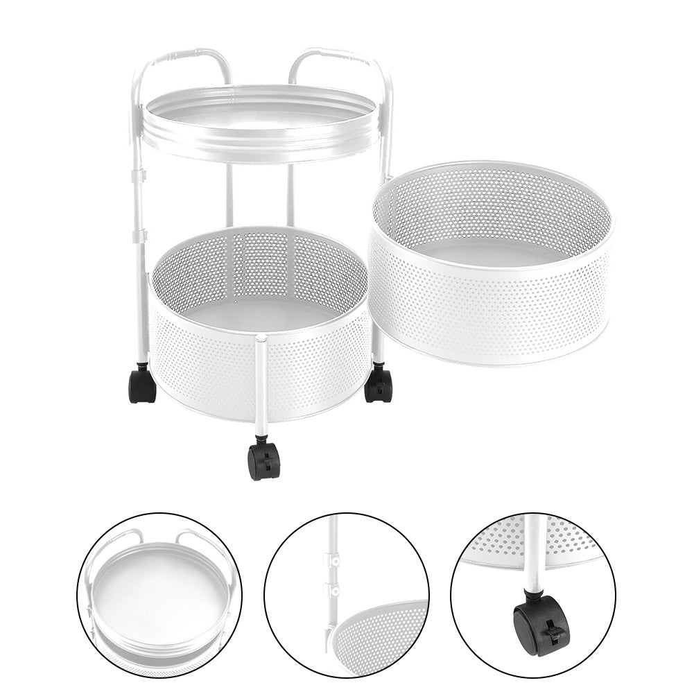 2-tier Kitchen Rotating Storage Rack