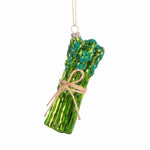 Glass Asparagus Christmas Bauble | Green