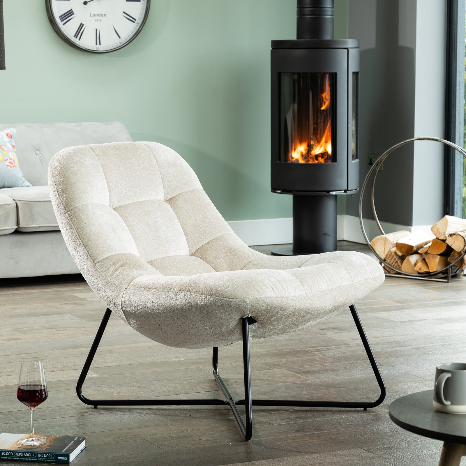 Merced Fabric Accent Chair | Brown