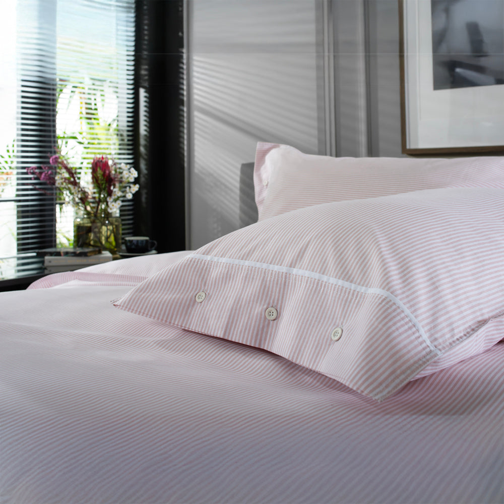 Southport Rose 100% Cotton Cuffed Finish Duvet Cover Set | King | Rose