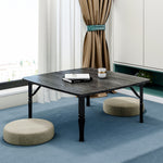 Square 80cm Wooden Folding Coffee Table | 80cm x 80cm | Black
