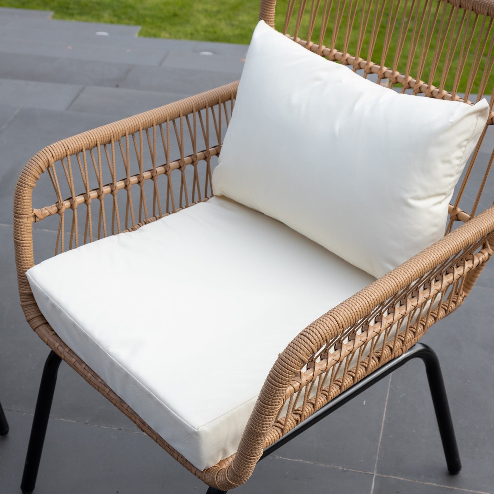 Carbini 3 Piece Patio Bistro Set | One Size | Cream
