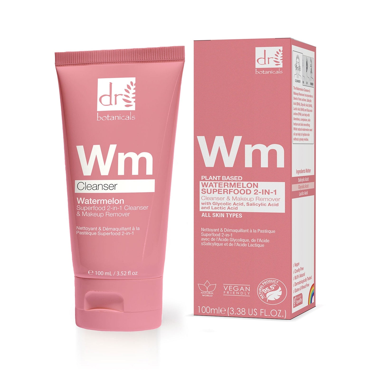 Watermelon Glycolic, Salicylic & Lactic Acid Cleanser 100ml