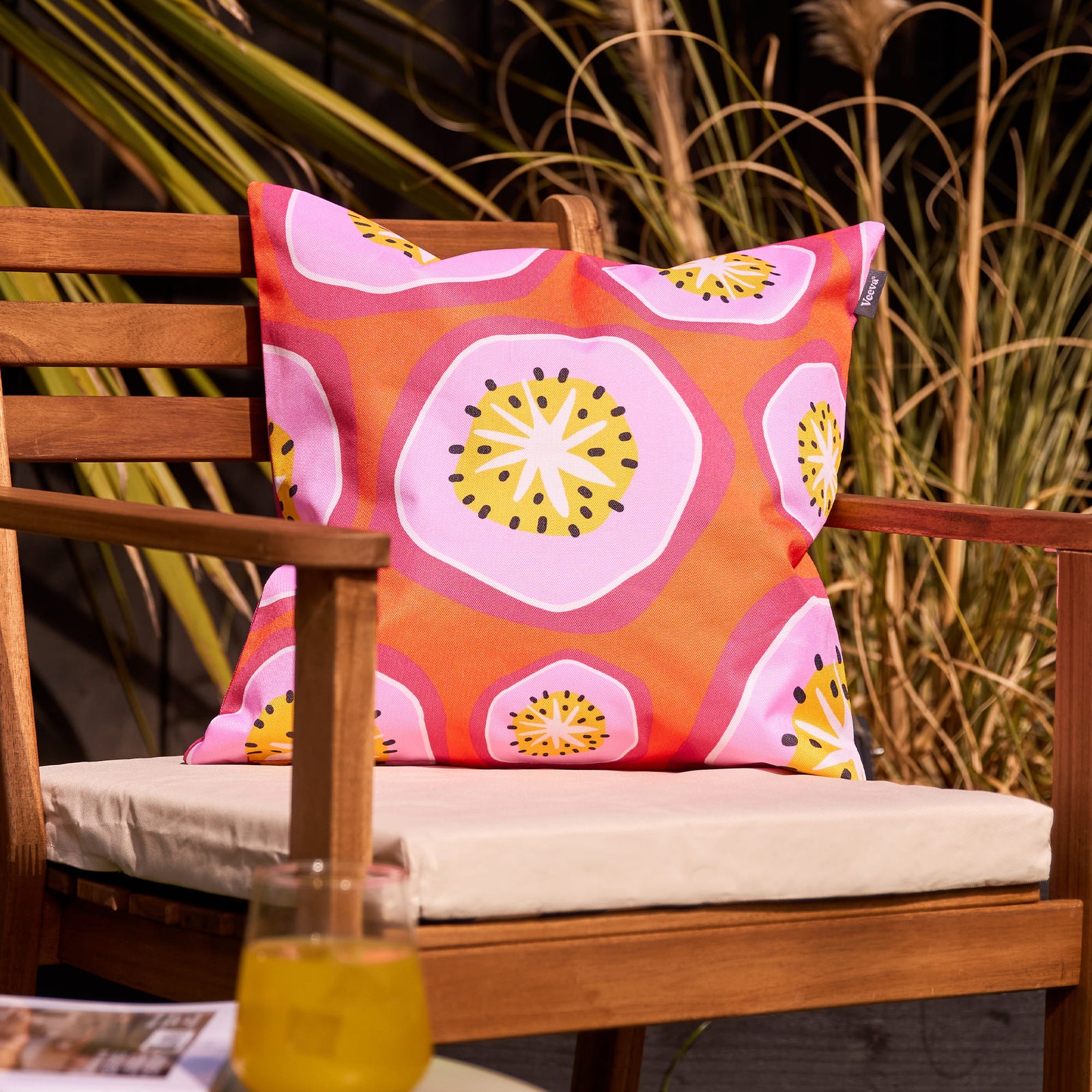 Fruit Print Set Of 2 Outdoor Cushion