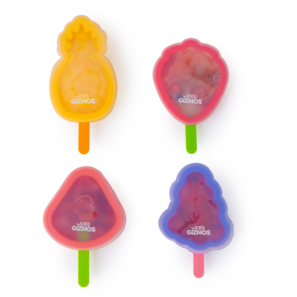 4 Fruit-shaped Ice Lolly Moulds - Bpa Free Summer Treats