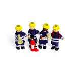Tidlo 4 Wooden Firefighter Figures, 12cm Tall