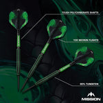 Venom Darts - Steel Tip - 90% | 25g | Green