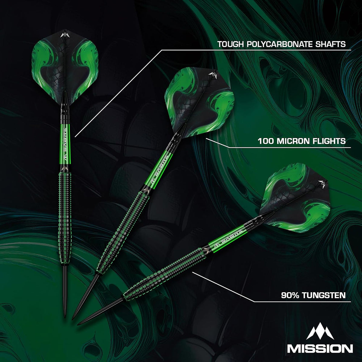 Venom Darts - Steel Tip - 90% | 25g | Green