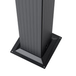 4m X 4m Aluminium Pergola With Retractable Roof,charcoal Grey,outdoor Garden Gazebos Water-resistant