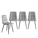 Levede Padded Dining Chairs Faux Leather For Kitchen Home Office - Set Of 4