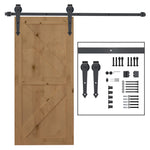 Sliding Wood Barn Door Track System Kit Hardware Set
