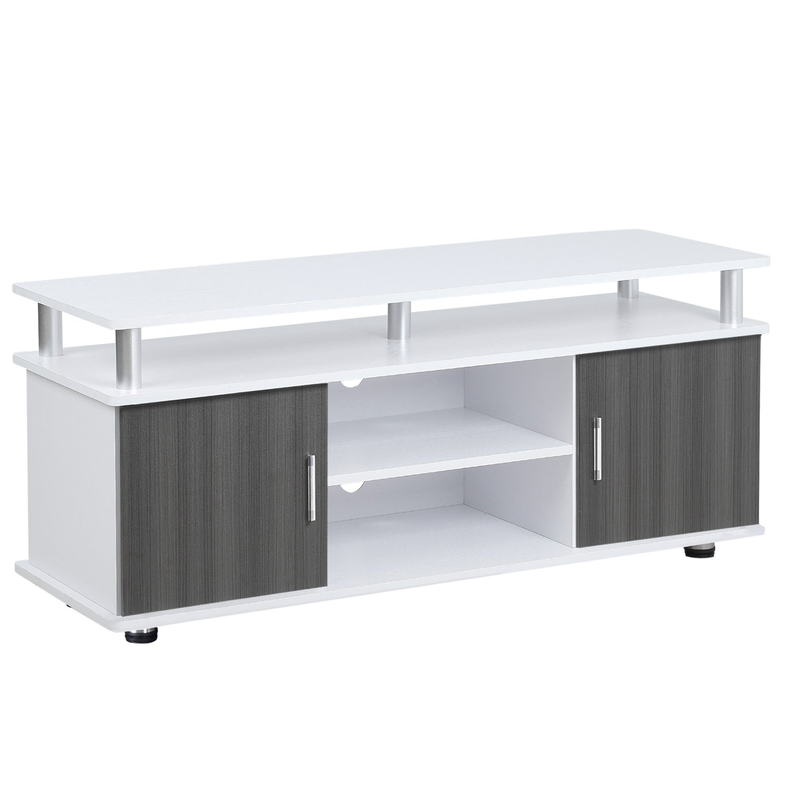 Tv Cabinet Stand Entertainment Media Black | White