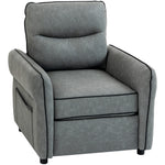 HOMCOM Armchair, Faux Leather Accent Chair With Thicken Cushion