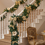 Pre-lit Artificial Christmas Garland | Green & White