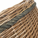 Wicker Oval Rope Handled Log Basket | Large | Brown