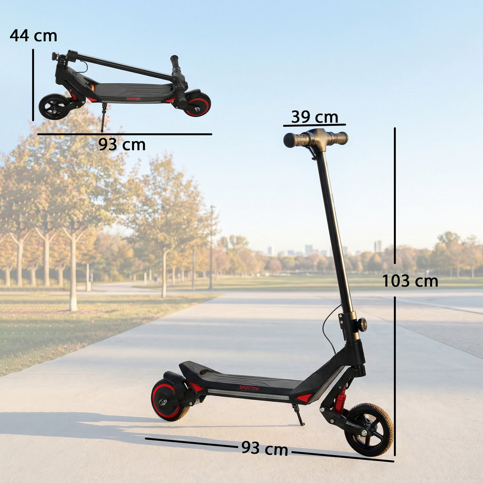 Electric Scooter For Kids, Foldable E Scooter For Age Age 6+ | Black