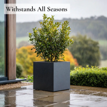 Zinc Galvanised Square Planter | 60cm x 60cm x 60cm | Grey