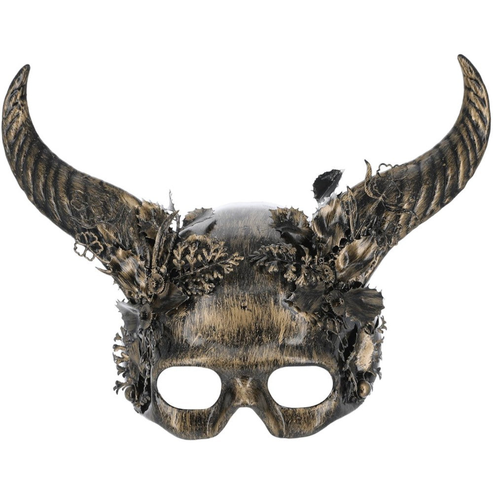 Deluxe Gold Horned Masquerade Mask