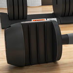 4-in-1 Adjustable Dumbbells Weights Set With Storage Tray 20kg