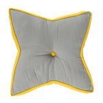 Star Shaped Floor Cushion | Yellow & Grey