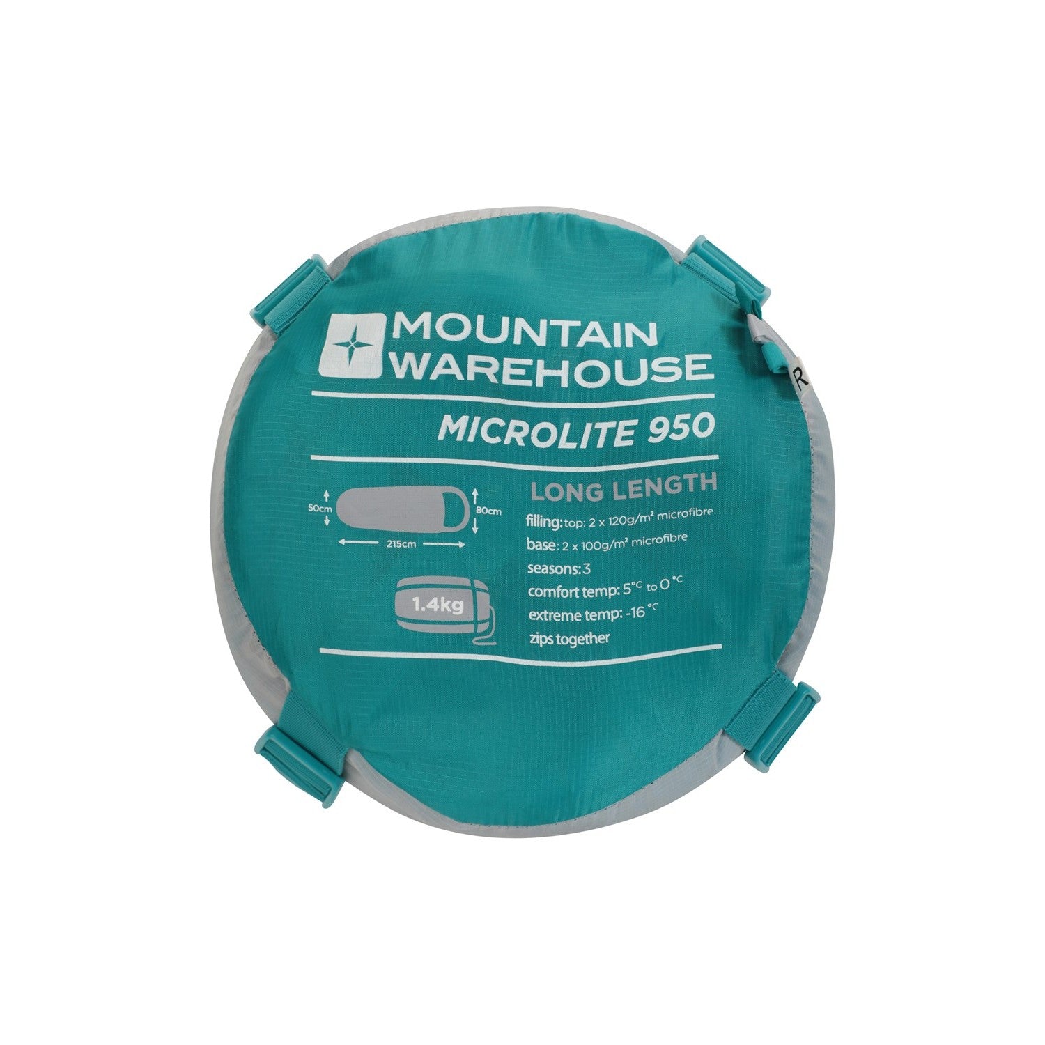 Microlite 950 Left Zip Midseason Mummy Sleeping Bag | One Size | Gray