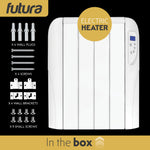 Electric Radiator Panel Heater Wall Mounted Advanced Timer Digital Thermostat, Bathroom Safe Room Heater | 1000w | White