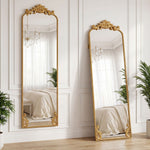 HOMCOM 50 X 160 Cm Full Length Mirror With Metal Frame, Gold Tone