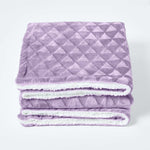 Geometric Triangle Velvet Throw | 160cm x 200cm | Purple