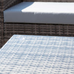 Arlo Grey Rattan Lounge Set - 2 Seat Sofa, 2 X Chairs + Table | Light Grey
