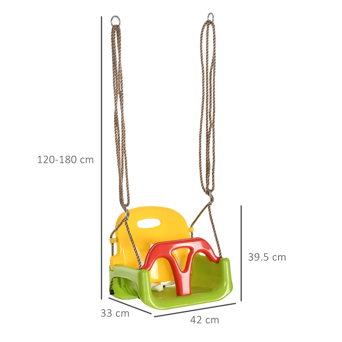 3 In 1 Kids Swing Seat, Adjustable Toddler Swing Chair | Green