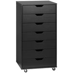 Mobile Filing Cabinet 5/7 Drawer File Cabinet With Wheels | Large | Black