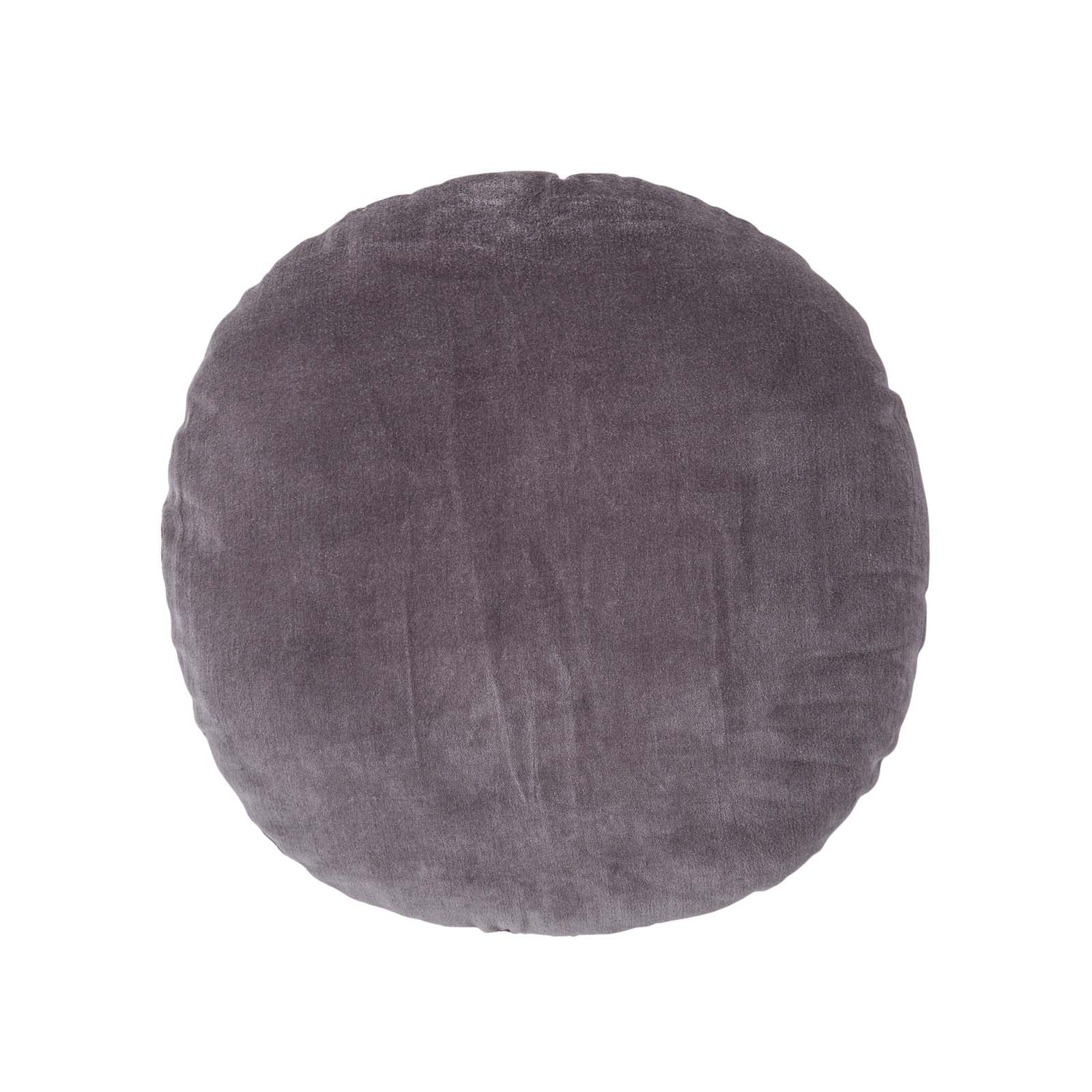 Luxury Velvet Round Cushion | 40cm x 40cm | Dark Grey