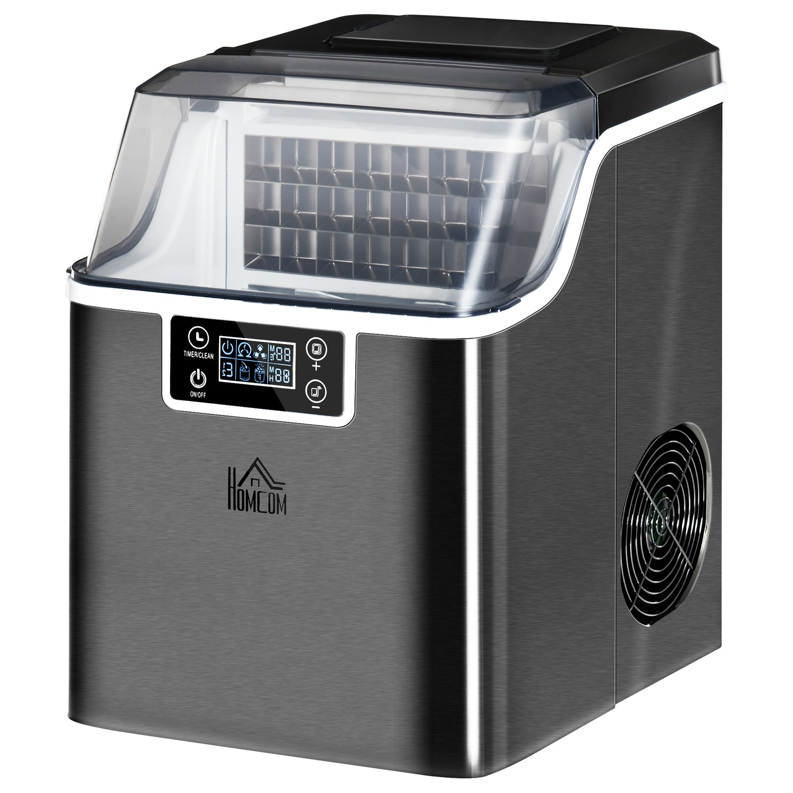 Ice Maker Machine Counter Top Ice Cube Maker 20kg In 24 Hrs | One Size | Black