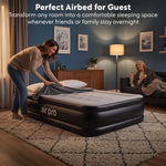 Inflatable Air Mattress With Soft Surface Built-in Electric Pump | Single | Black