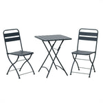 Colourways Vibrant Folding Patio Or Balcony Set | Black