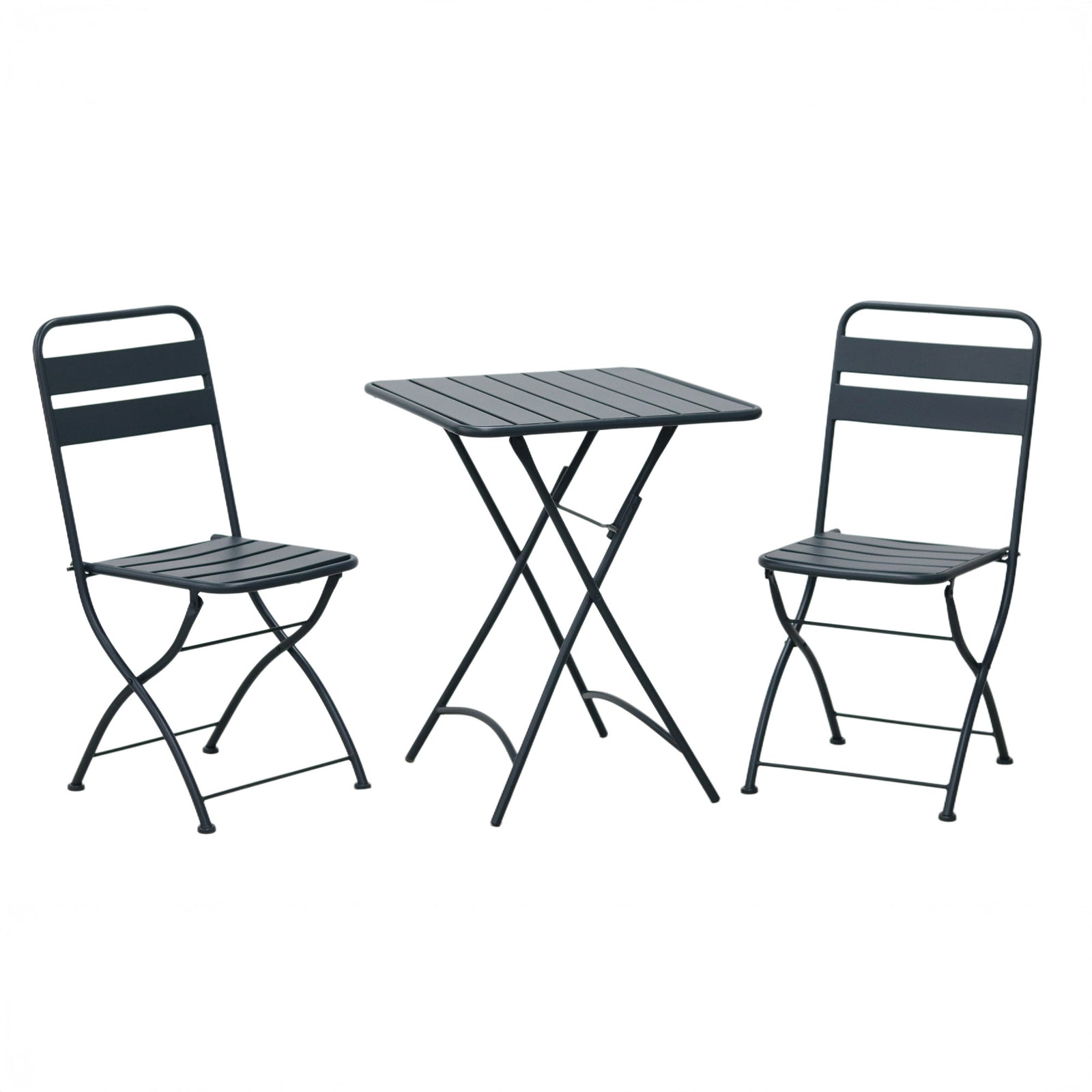 Colourways Vibrant Folding Patio Or Balcony Set | Black