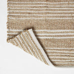 Arlyn Natural Striped Handwoven Jute Rug | 65 x 45cm | Natural