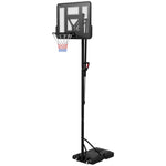 2.35-3.05m Basketball Hoop And Stand With Wheels | Black