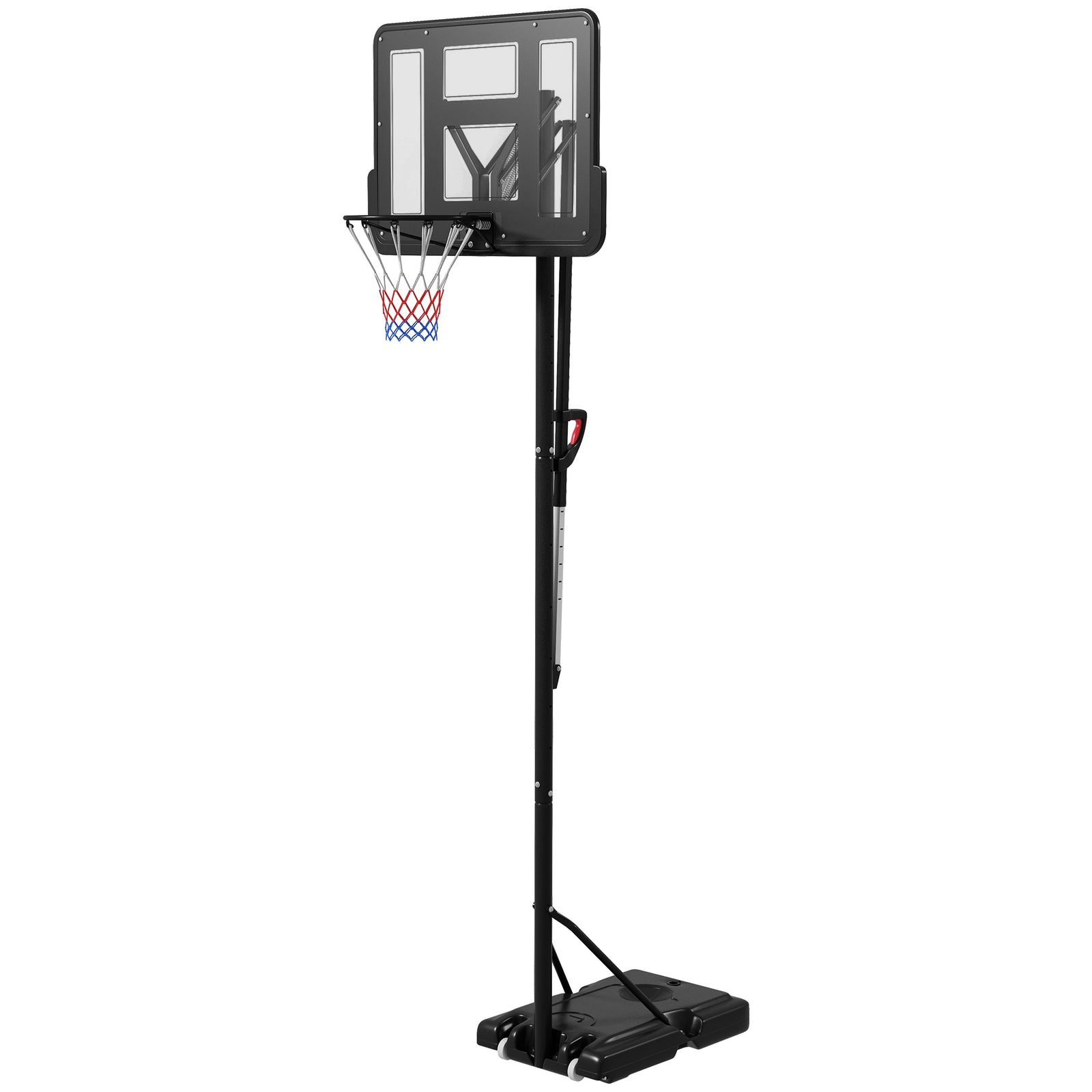 2.35-3.05m Basketball Hoop And Stand With Wheels | Black