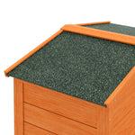 Wooden Rabbit Hutch With Run, Ramp, Slide-out Tray, Orange