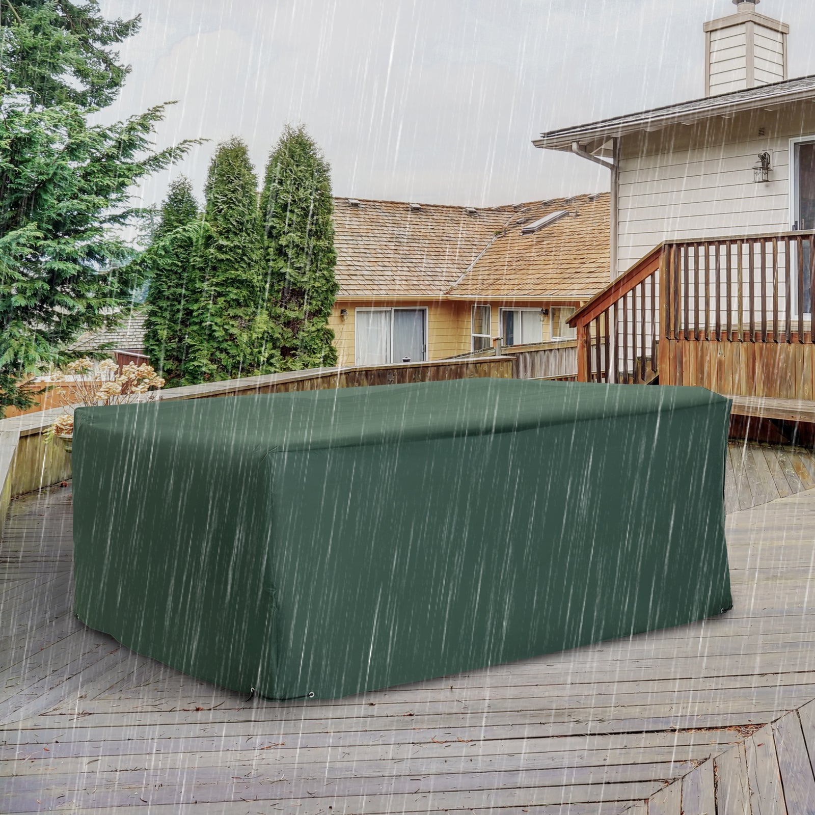 Garden Furniture Cover Outdoor Waterproof Rain Protection | Dark Green