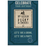 Peaky Blinders Birthday Card With Detachable Coaster Official Product