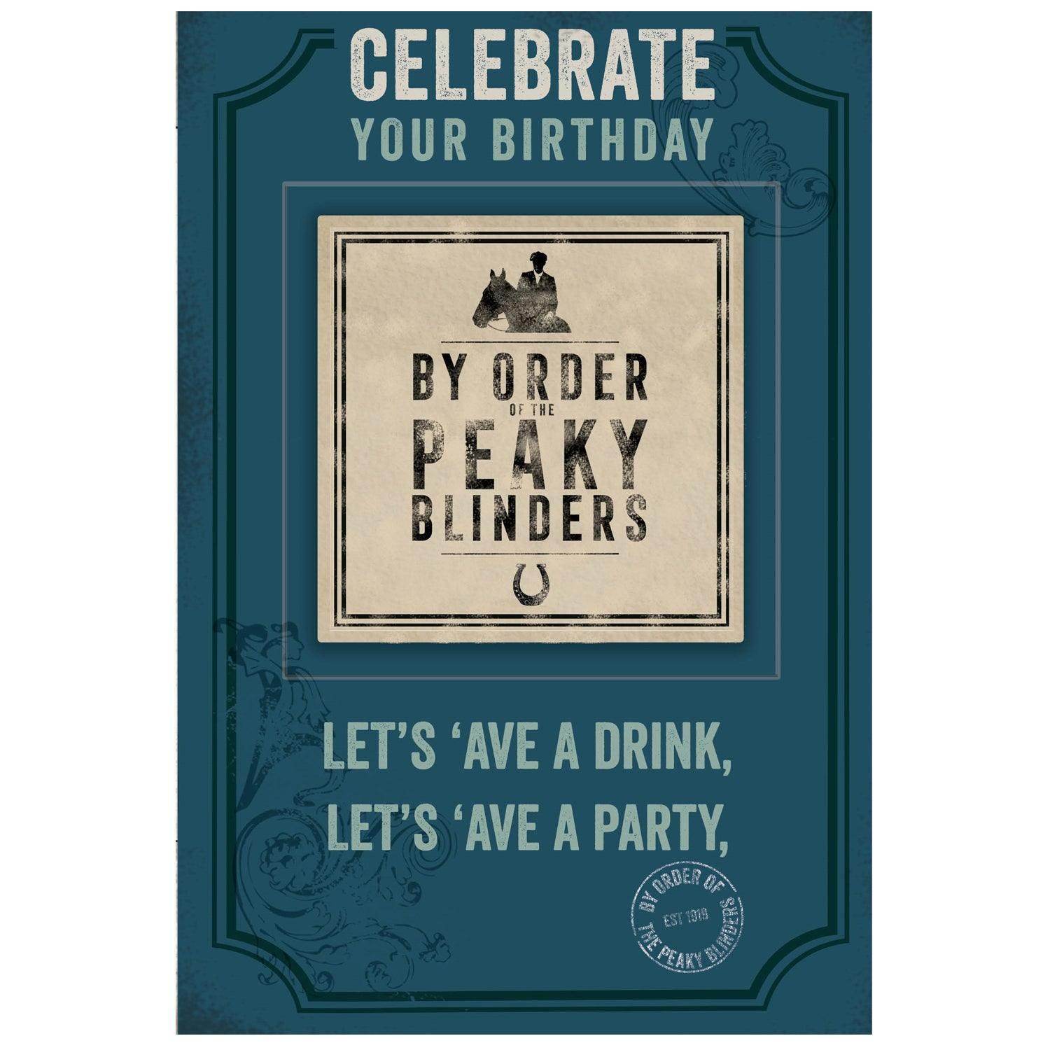 Peaky Blinders Birthday Card With Detachable Coaster Official Product