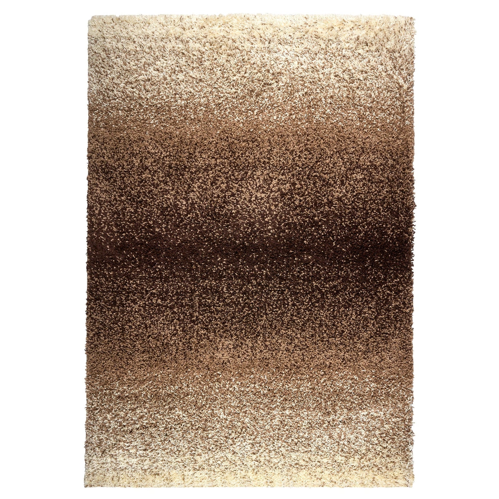 Blended Thick Shaggy Fluffy Deep Pile Living Room Rug | 80cm x 150cm | Brown