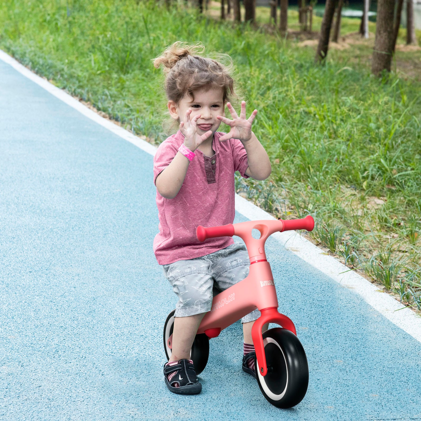 Baby Balance Bike W/adjustable Seat | Pink