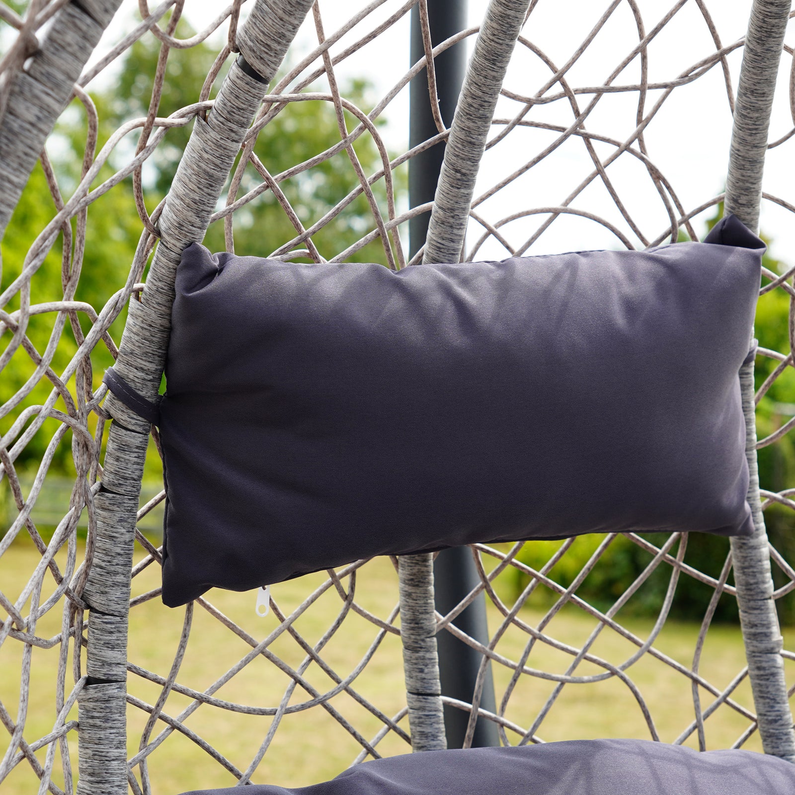 Sutton Hanging Swing Single Egg Pod Chair | One Size | Dark Grey