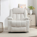 Lovell Electric Lift Assist Riser Recliner With Massage And Heat | Cream