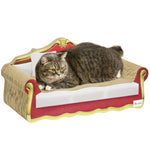 Cat Scratching Board, Cardboard Lounge Sofa With Catnip, 58 X 29.5 X 29cm