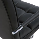 Mid Back Pu Office Chair Swivel | Black